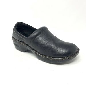 Born BOC Concept Womens 10M Black Leather Clogs